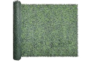 Bybeton Artificial Ivy Privacy Fence Screen,60"x120" (50 sqft) UV-Anti Faux Boxwood Leaves Grass Wall Panels for Patio Balcony Privacy, Garden, Backyard Greenery Wall Backdrop and Fence Decor