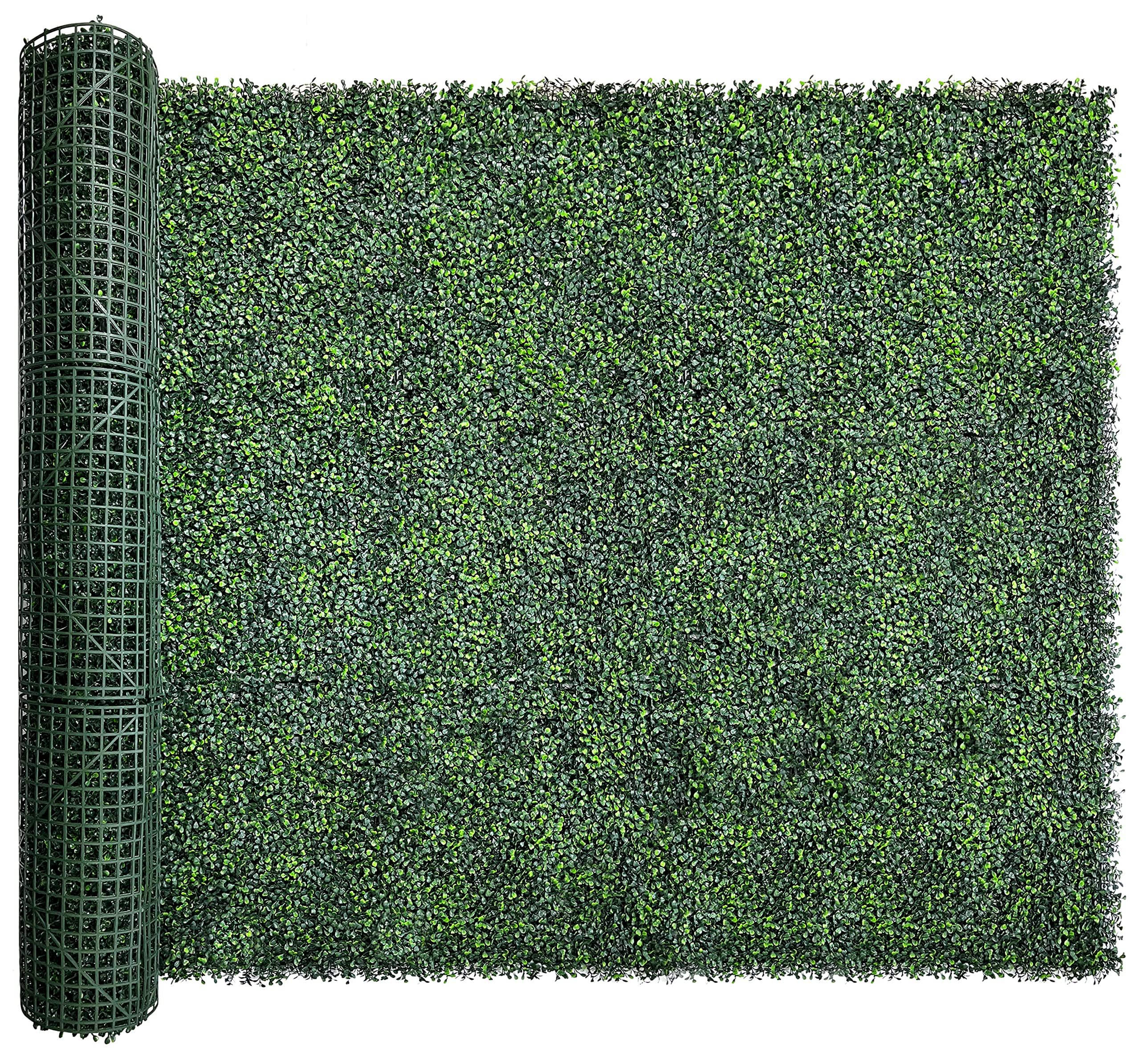 Photo 1 of Bybeton Artificial Ivy Privacy Fence Screen,60"x120" (50 Sqft) UV-Anti Faux Boxwood Leaves Grass Wall Roll for Patio Balcony Privacy, Garden, Backyard Greenery Backdrop and Fence Decor