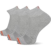 Merrell unisex-adult Men's and Women's Cushioned Cotton Ankle Socks - 3 & 6 Pairs - Breathable Mesh Comfort Zones