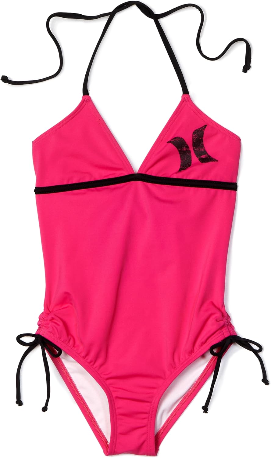 Hurley Big Girls' One and Only OnePiece Swimsuit, Pink, 8