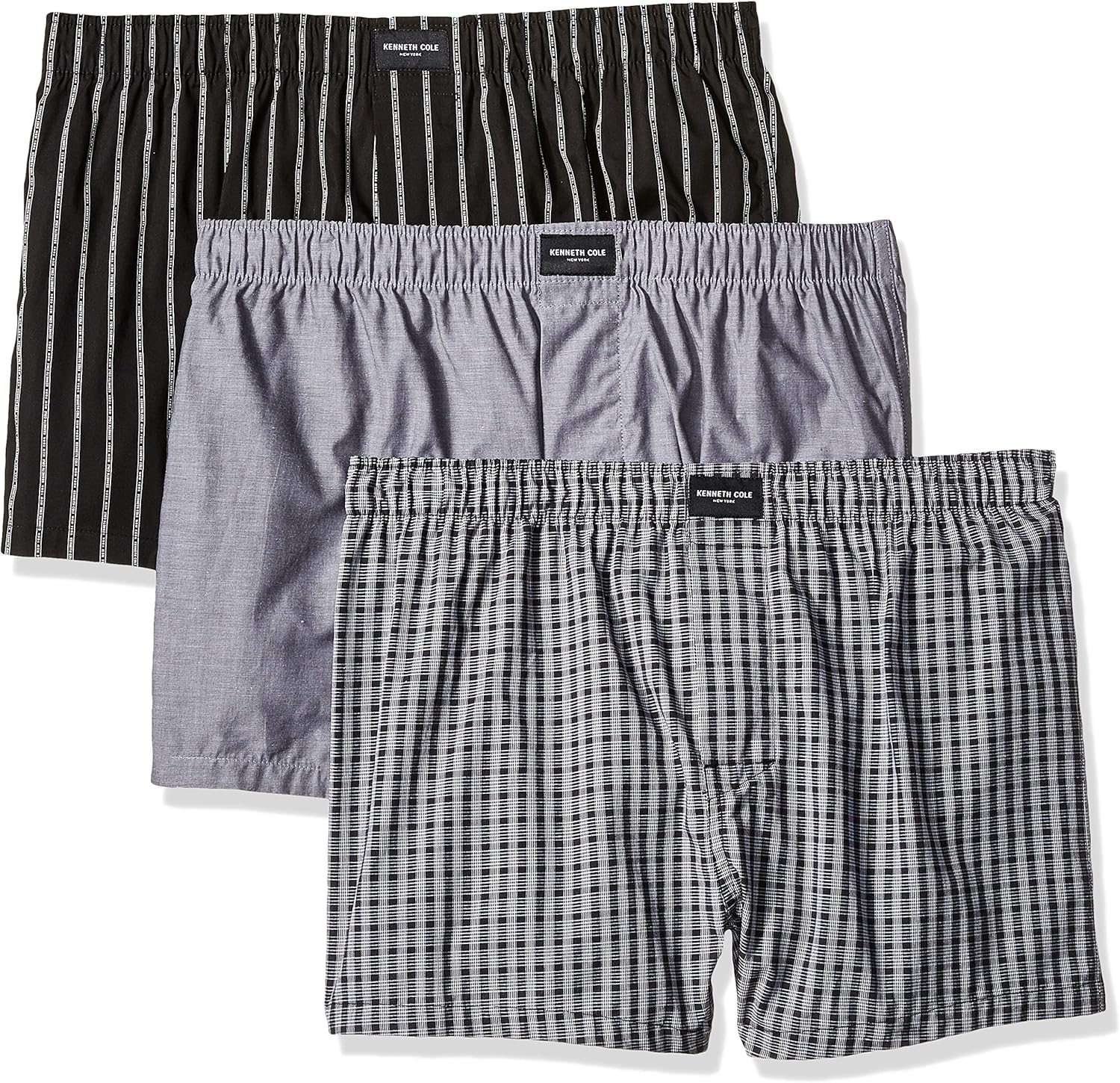 Cole New York Men's Underwear 100 Cotton Woven Boxers
