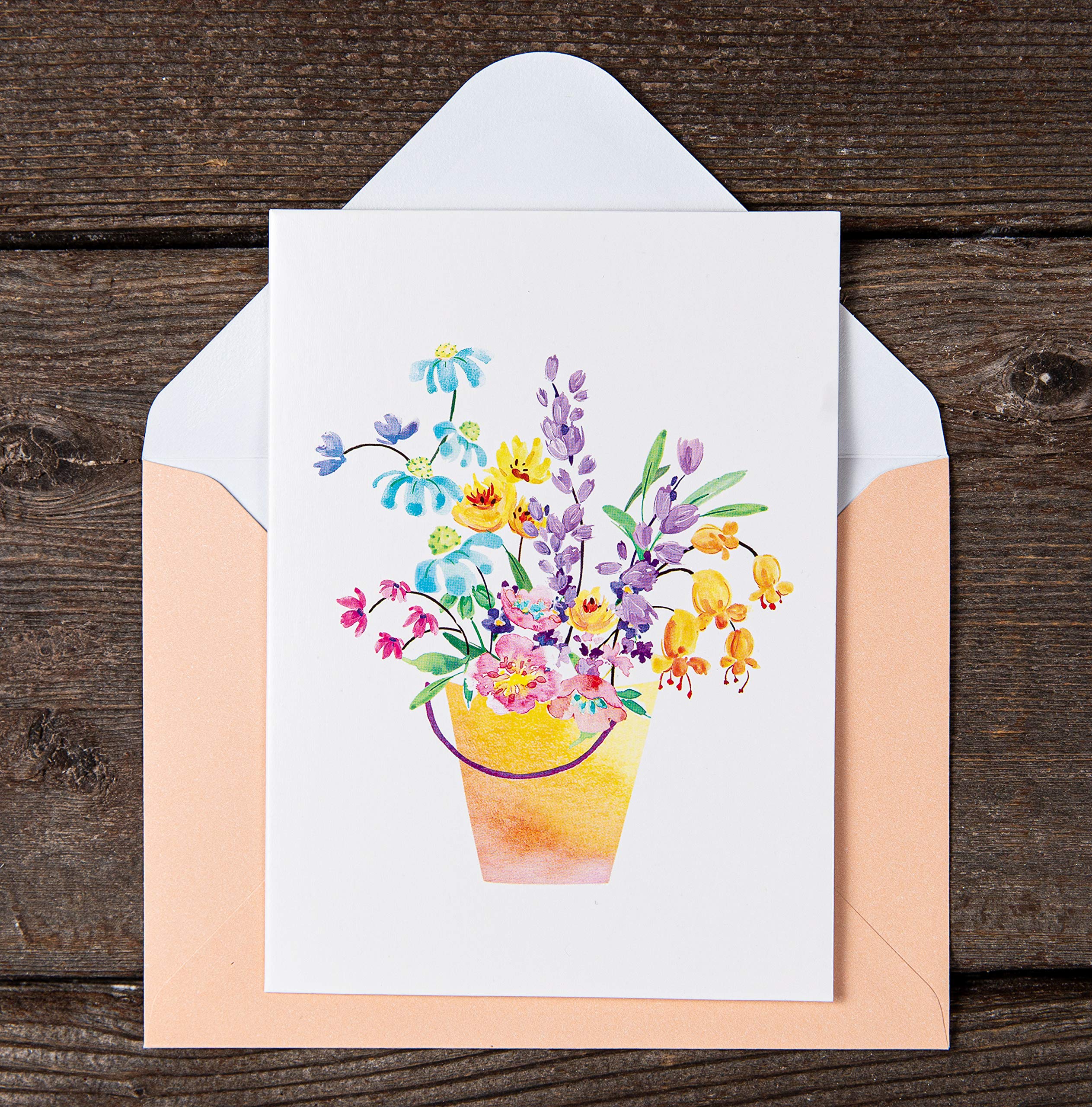 Blank Cards with Envelopes - 24 Floral Empty pamphlets with covers – 4 Assorted Note Paper for All Occasions! Empty decor sheets and Envelopes Stationary Set for Personalized Greeting Cards-4x5.5