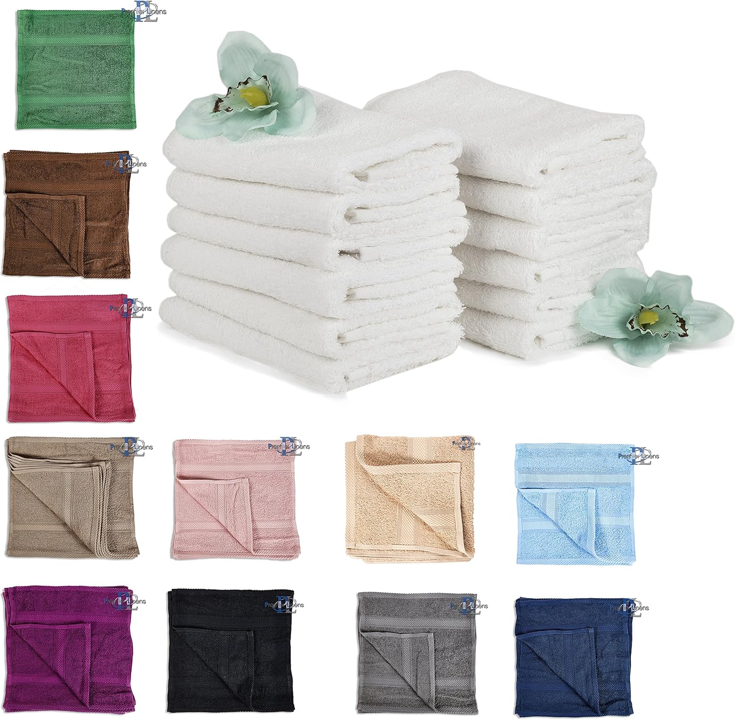 12 x Face Towel,cotton towel, guest towel, face massage,100 cotton,30