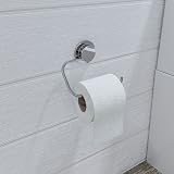 Croydex Stick 'n' Lock Toilet Roll Holder Self Adhesive Chrome view 4