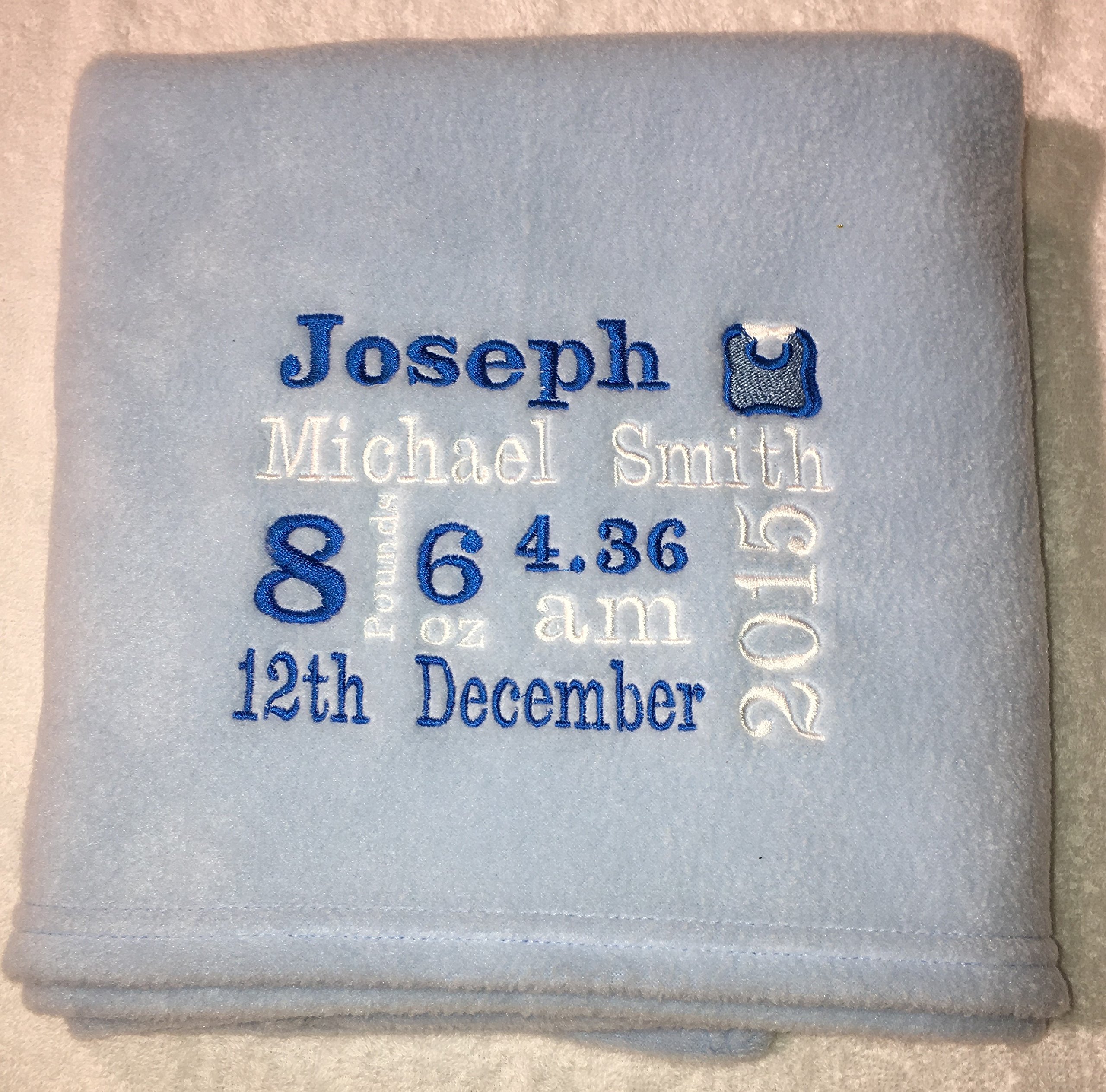 personalised baby blankets with birth details