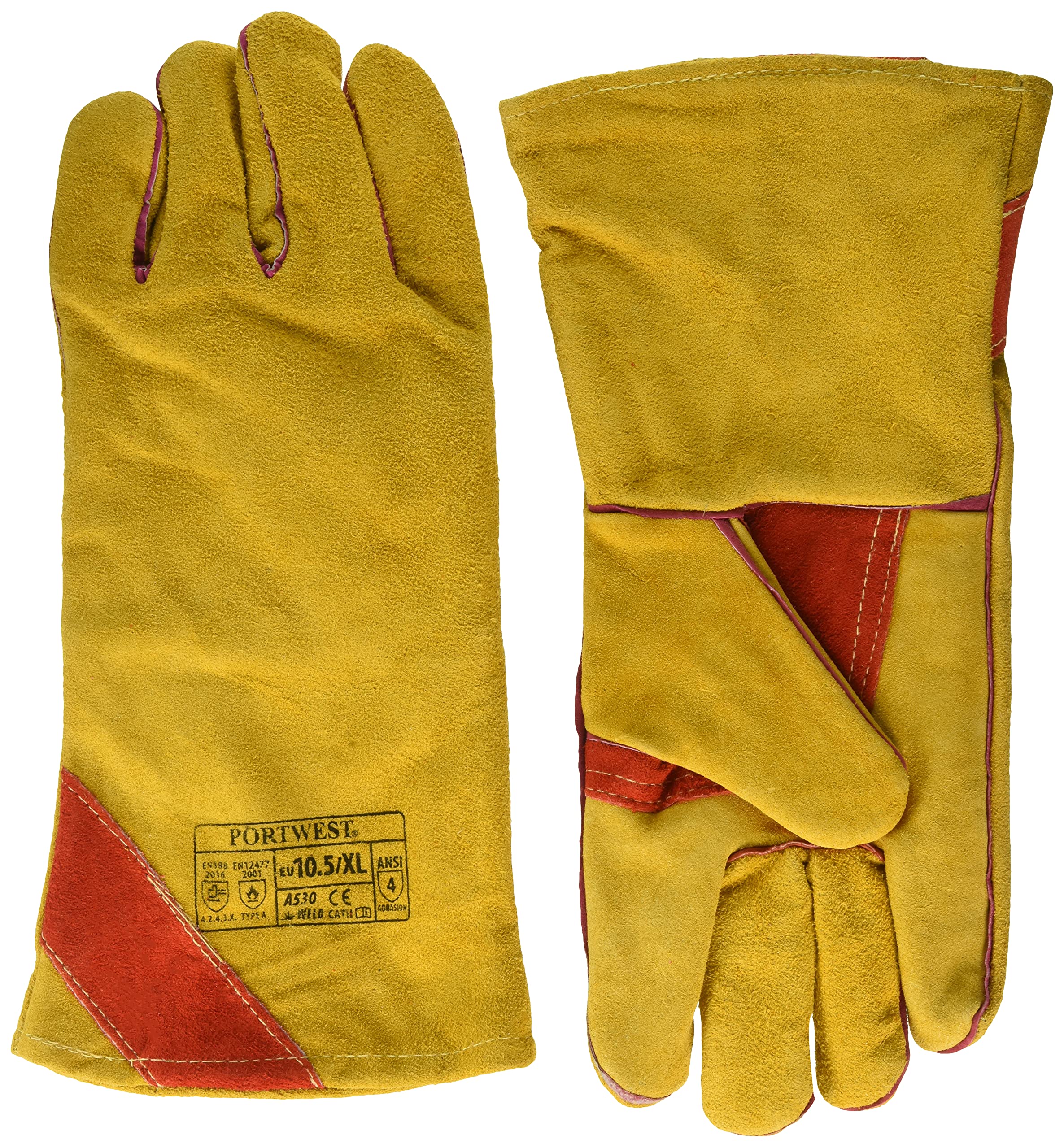 Portwest Reinforced Welding Gauntlet, Size: XL, A530BRRXL