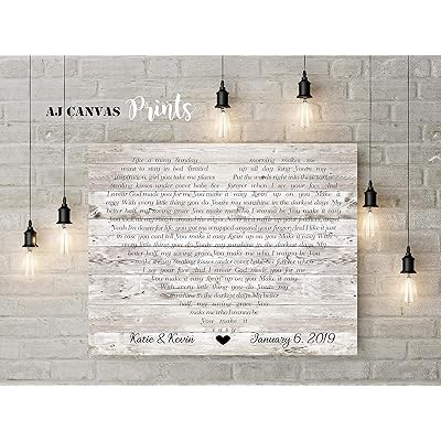 Buy Wedding Anniversary Gifts For Her Wedding Gifts For Couples Who Have Everything Song Lyrics Wall Art Personalized 8x10 Unframed Print Online In Italy B07n35wfj7