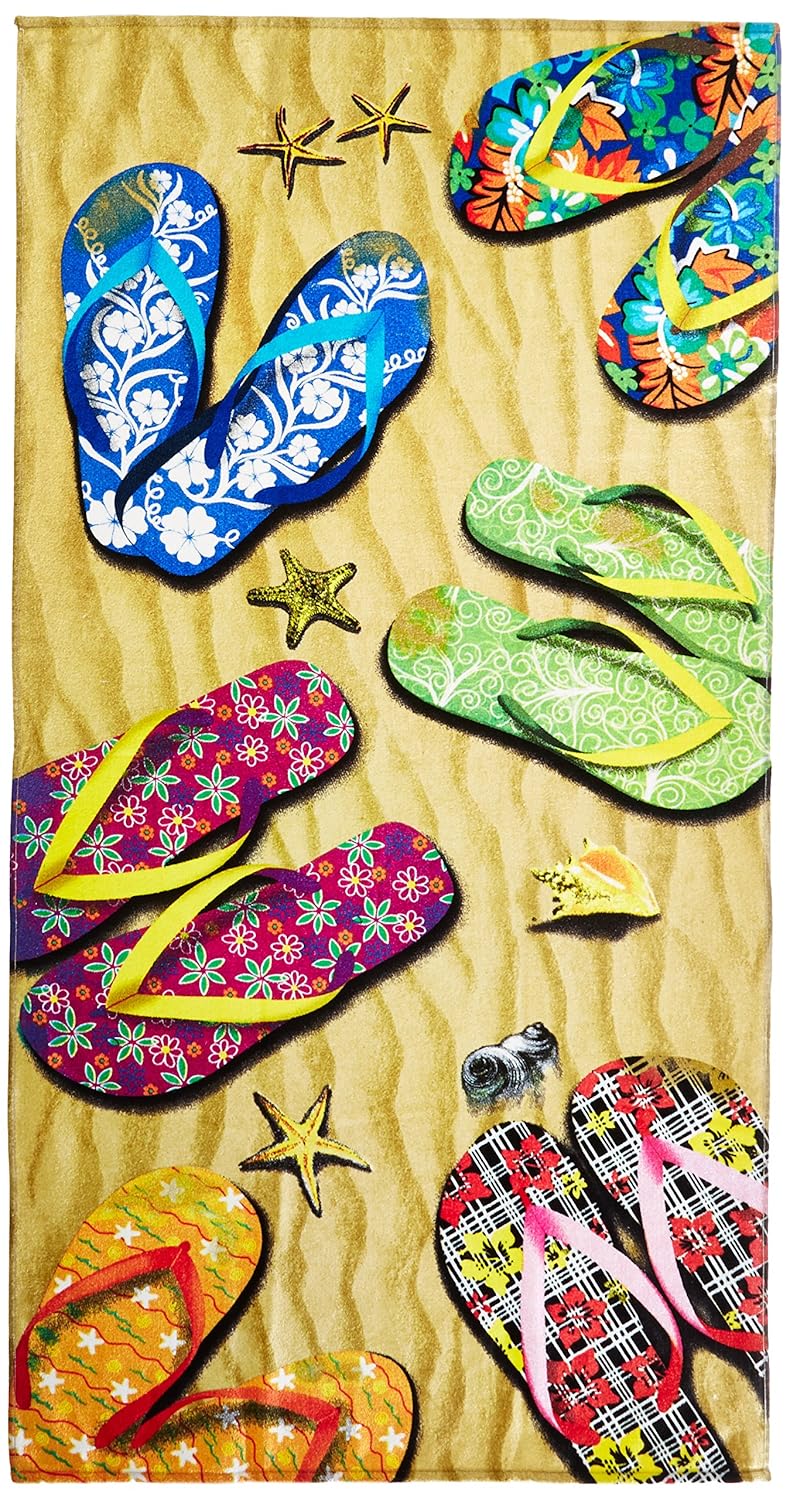 kaufman - beach sandals beach bath pool sauna towel. 30in x 60in (105059)