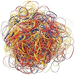 Amazon Basics Assorted Size and Color Rubber