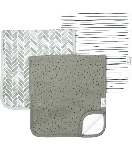 Copper Pearl Premium Baby Burp Cloths - 3-Pack Large Cotton Burp Cloths, Extra Soft
