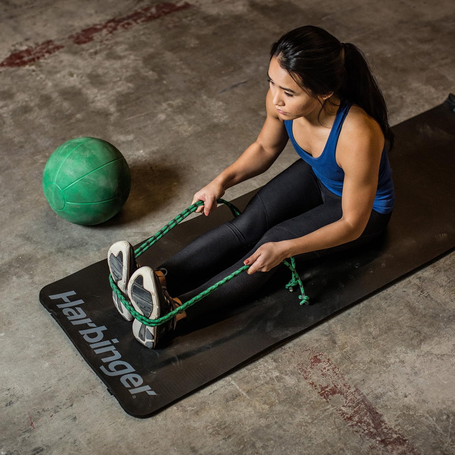 Harbinger Anti-Microbial Durafoam Exercise Mat, 3/8-Inch : Plyo Mat : Sports & Outdoors
