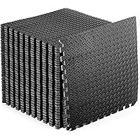 ProsourceFit Puzzle Exercise Mat, EVA Foam Interlocking Tiles, Protective Flooring for Gym Equipment and Cushion for Workouts