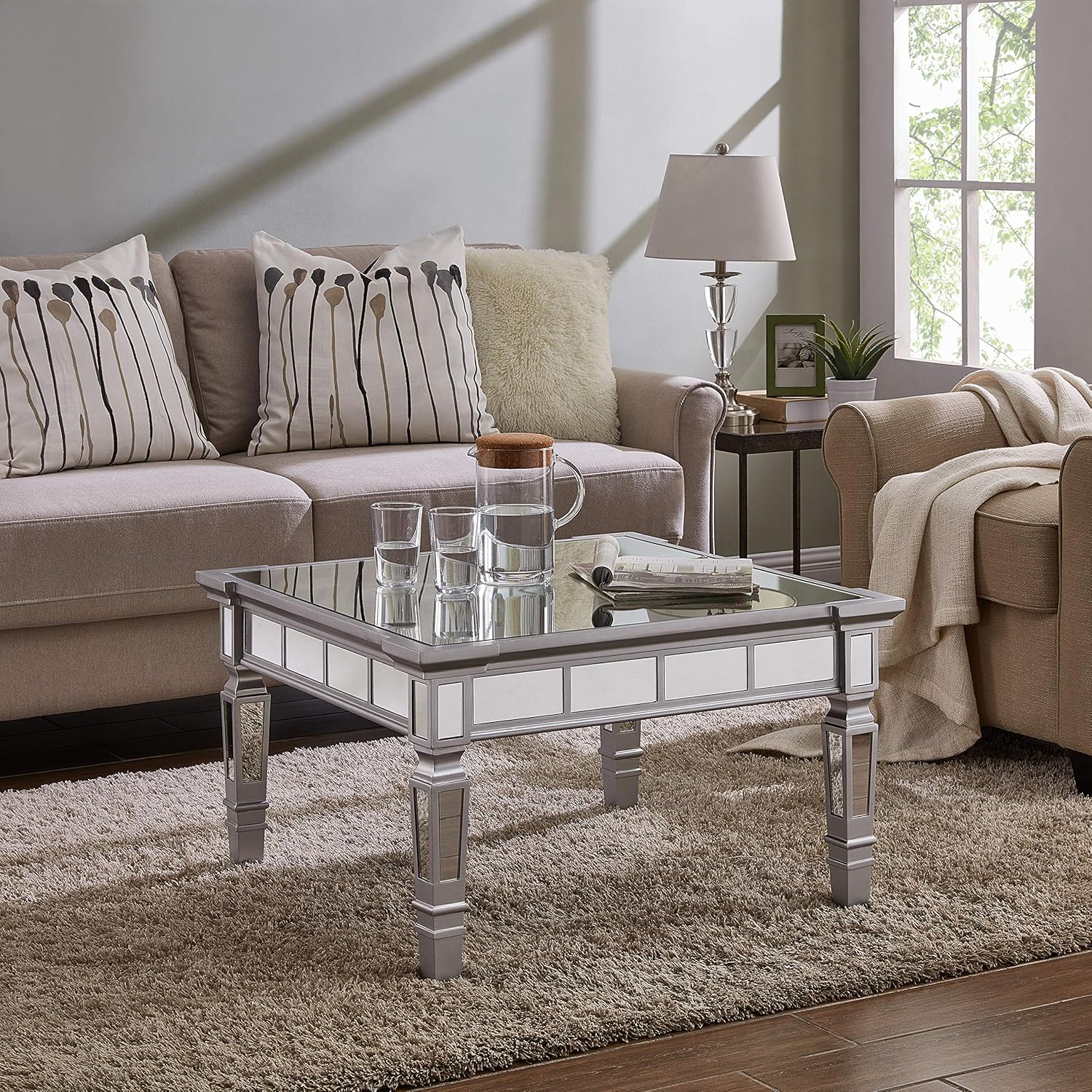 Best mirror square coffee table