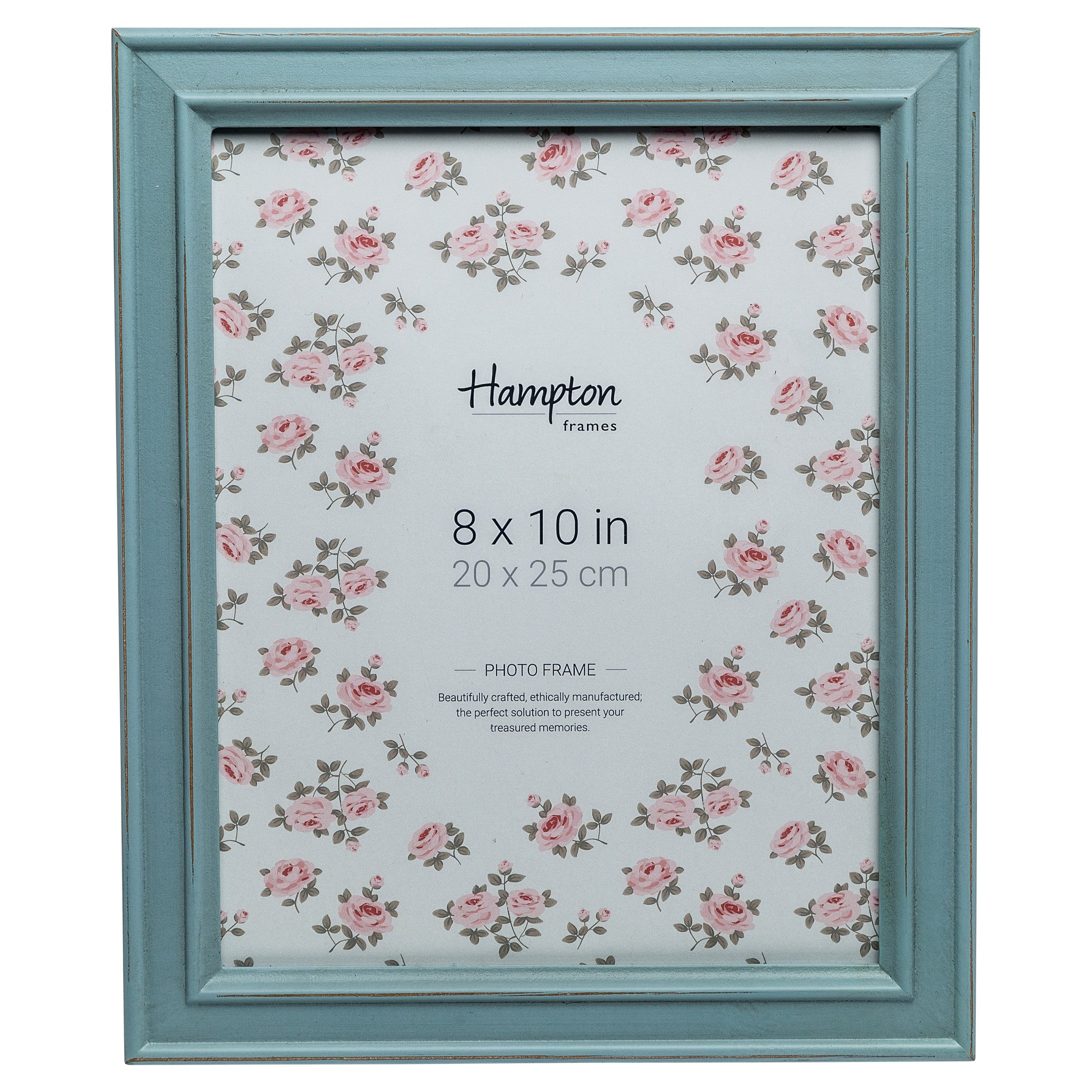 Hampton Frames PALOMA Blue Shabby Chic 8x10 20x25cm Distressed Wood Photo Frame PAL301980B