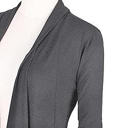 Urban CoCo Women's Drape Front Open Cardigan Long