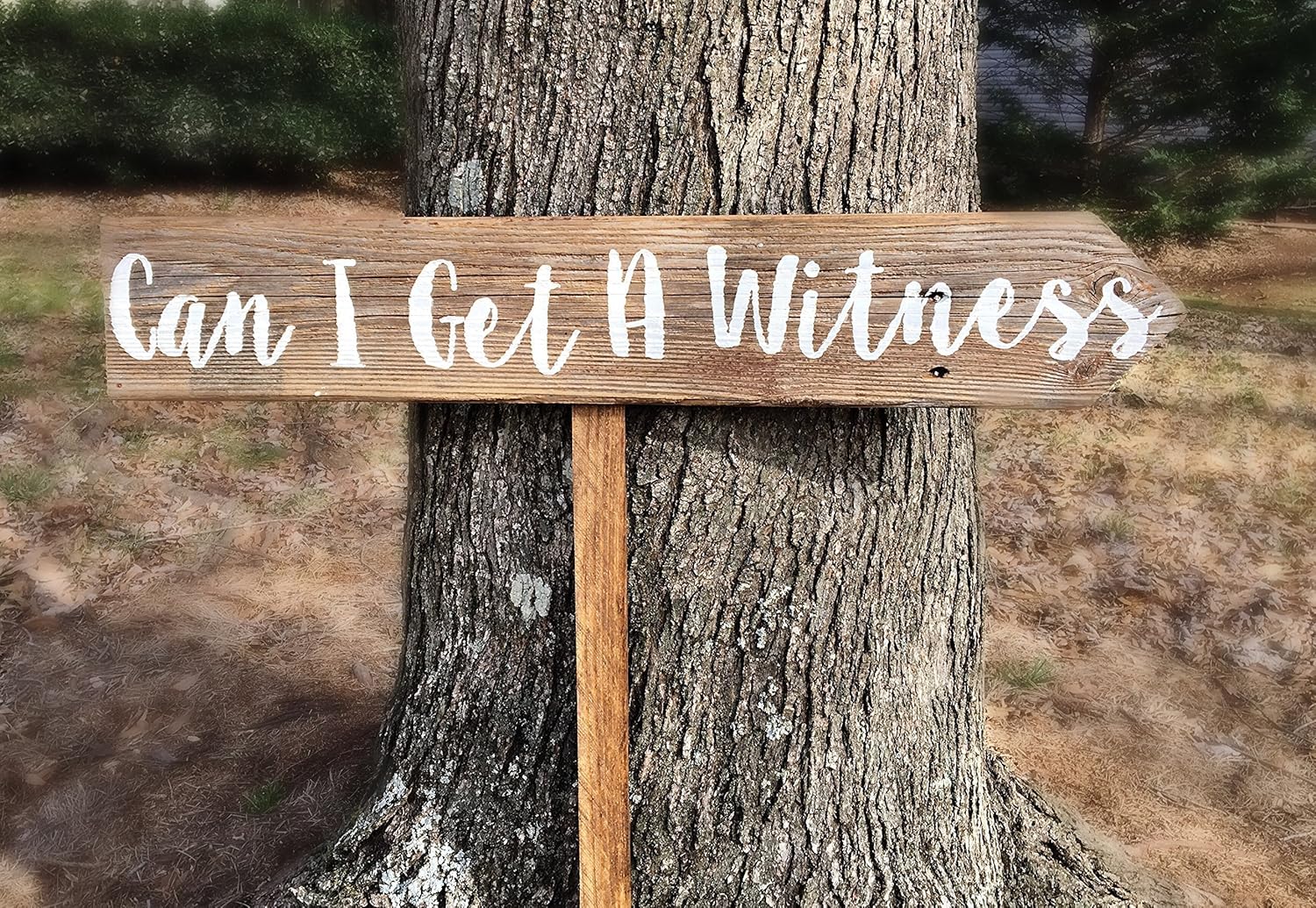 Amazon Com Can I Get A Witness Sign Rustic Wedding Signs For