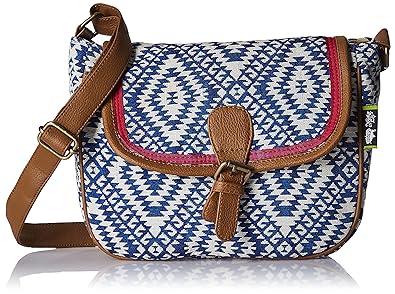 Kanvas Katha Women Sling Bag (Blue)(KKSLJQ013)
