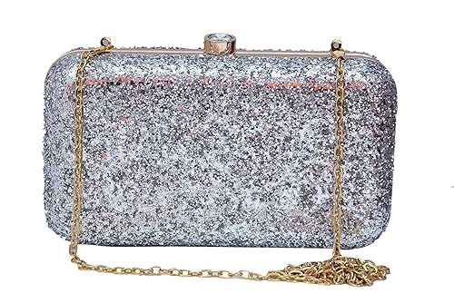 sugarcrush Womens Party Edit Clutch, Silver Maiden