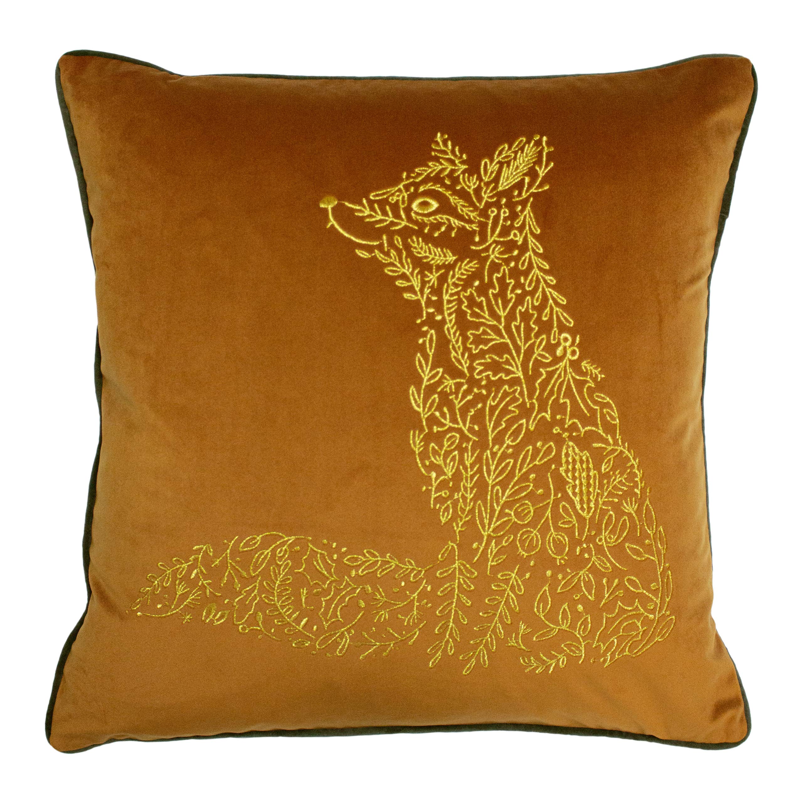furn. Forest Fauna Fox Polyester Filled Cushion, Rust, 50 x 50cm