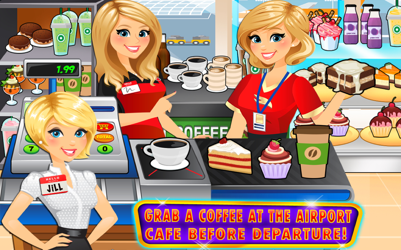 Airport Cash Register Mini Mall & Supermarket Simulator Kids Fun