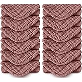 Spotted Play Muslin Burp Cloths 100% Cotton Large 20''x10'' Extra Soft and Absorbent Baby Wash Cloths Spit Up Rags - Baby Burping Cloth for Boys Girls Items(12 Pack Bean Paste)