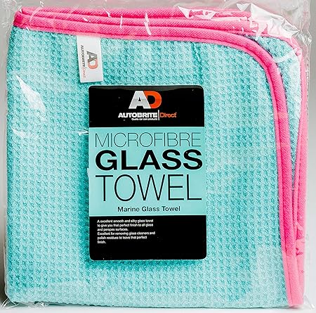 Amazon Autobrite Direct マリン ガラスタオル 拭き跡防止 ガラス専用タオル クロス タオル 車 バイク