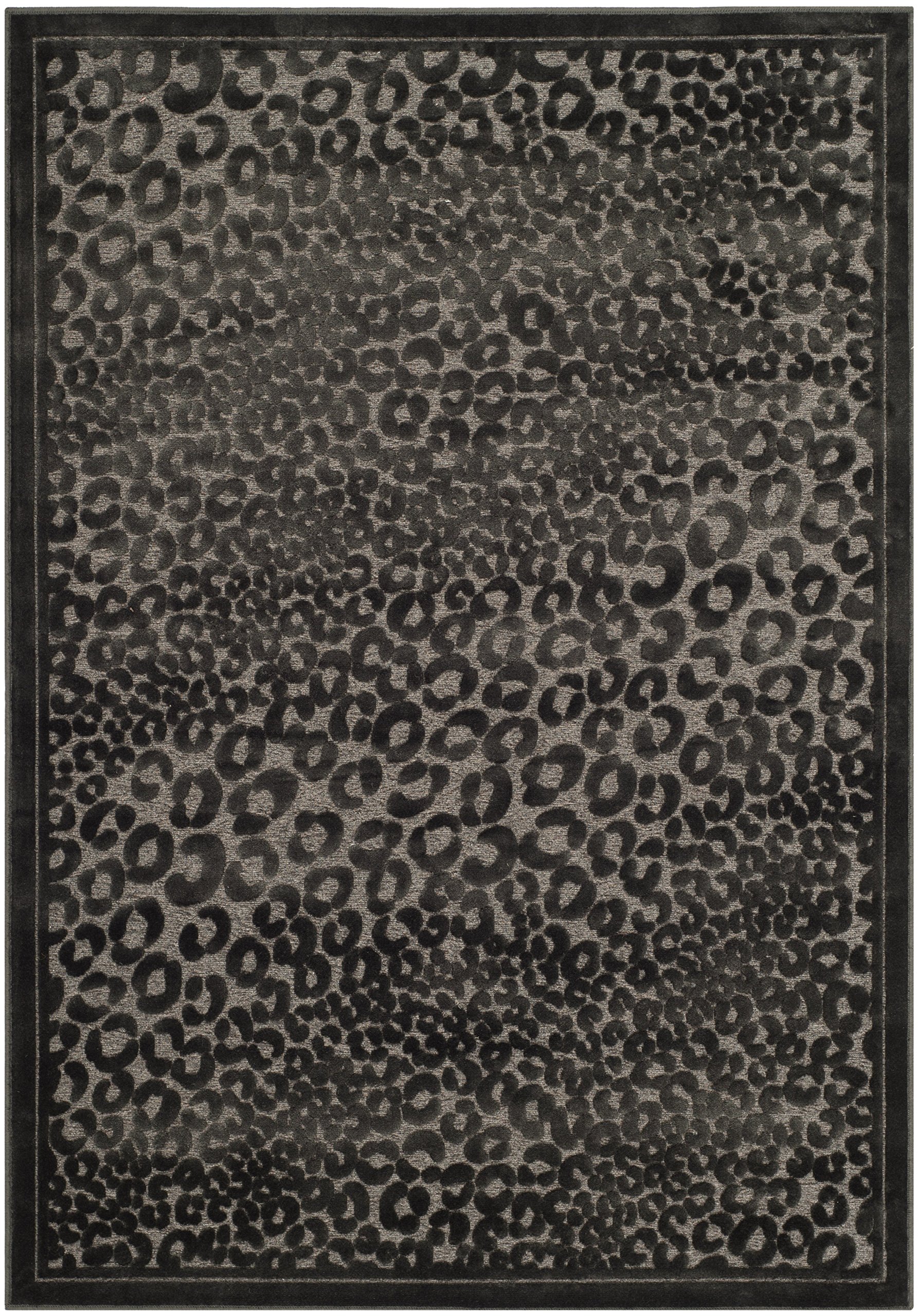 Safavieh Transitional Indoor Woven Rectangle Area Rug, Paradise Collection, PAR120, in Charcoal / Multi, 79 X 122 cm for Living Room, Bedroom or Any Indoor Space