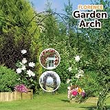 Denny International 2.4M Garden Arch Trellis Arched Metal Frame Green view 2