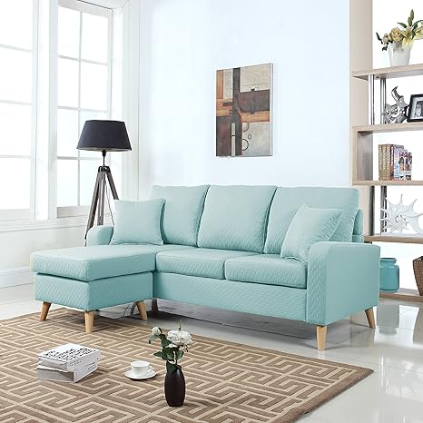 baby blue sectional sofa