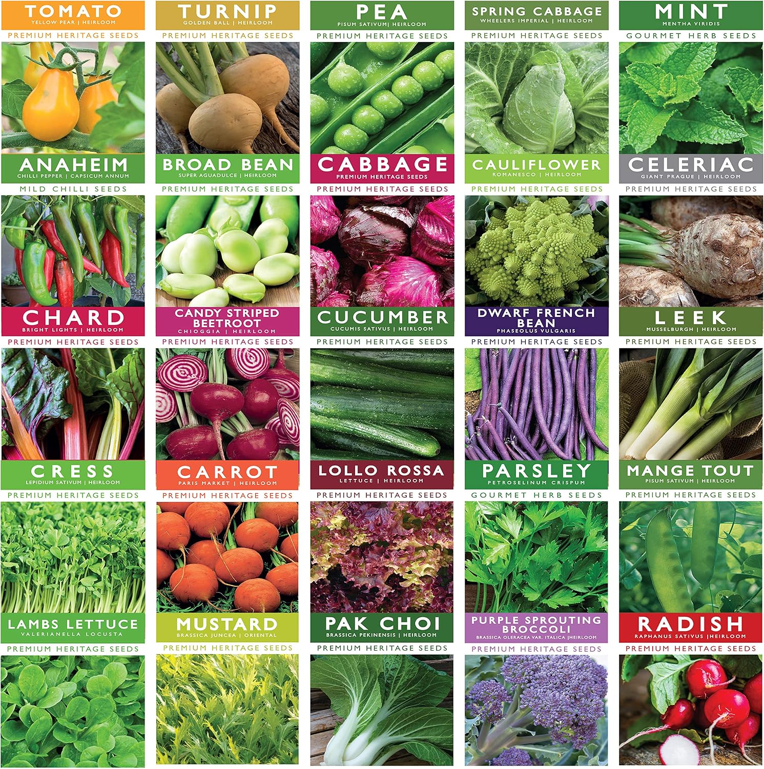 Vegetable Seeds for Gardening 25 Heirloom Seed Varieties Included in This Grow Your Own Vegetable Kit - Image 5
