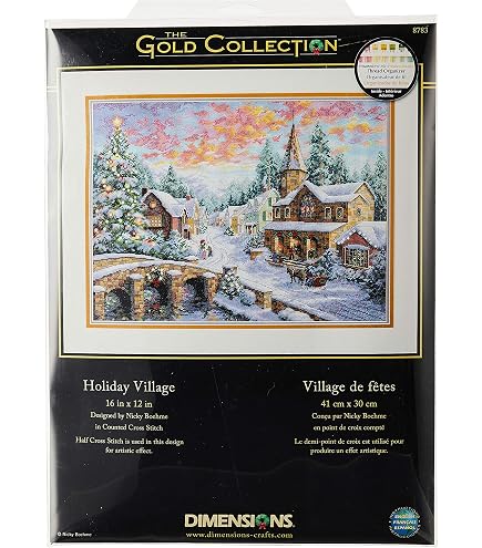 Heritage Kreuzstich-Set „Weihnachtspinguine“ – Komplettset Mit Aida-Stoff & DMC-Garn (16x11,5 Cm)