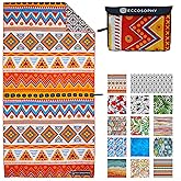 ECCOSOPHY Microfiber Beach Towel - Sand Free Towels are Quick Dry, Light Weight, Super Absorbent - Perfect Pool, Travel, Cruise, Camping Essentials - Oversized Extra Large for Adults 71x35 in
