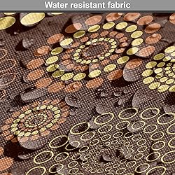 Lunarable Retro Fabric by The Yard, Brown Texture
