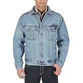 Wrangler Rugged Wear Men's Unlined Denim Jacket, Vintage Indigo, 2X-Large Tall