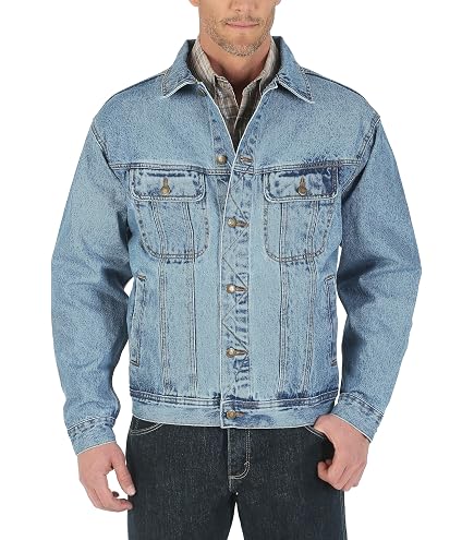 Wrangler Rugged Wear Men's Unlined Denim Jacket, Vintage Indigo