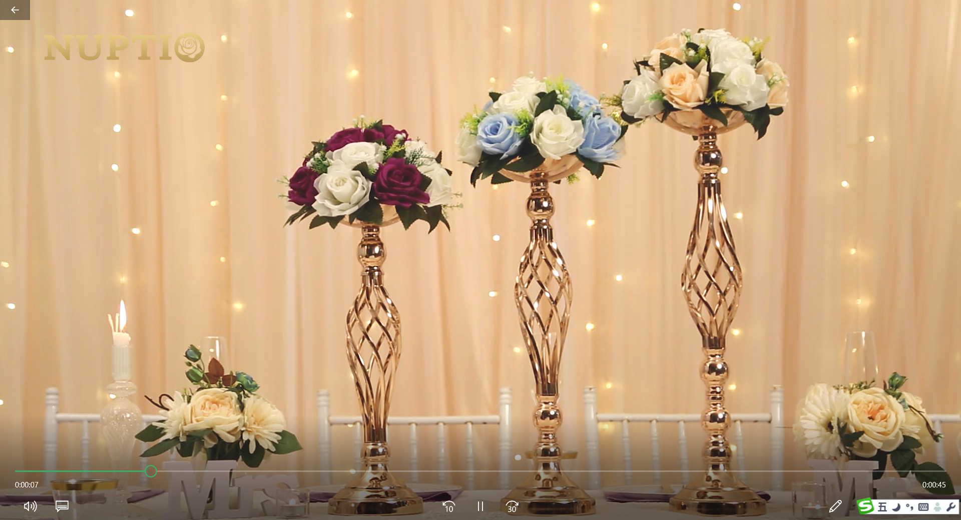 Versatile Metal Flower Arrangement Stand & Pillar Candles Holder Set