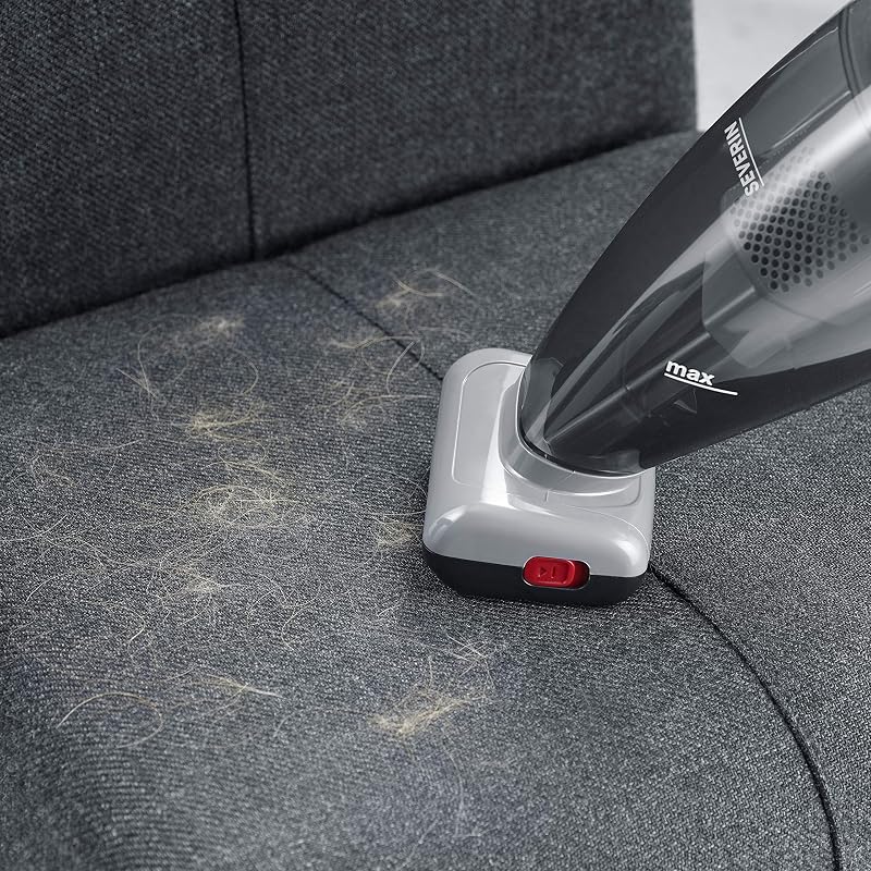Aspirapolvere Senza Fili, 120W, Aspira Solidi e Liquidi, Autonomia 30 min, 2 Livelli Potenza, Spazzola Turbo, Luce LED, 44,0 x 12,5 x 13,5 cm, Grigio/Rosso - HV 7146