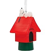 Hallmark Peanuts Snoopy on Doghouse Christmas Ornament with Light