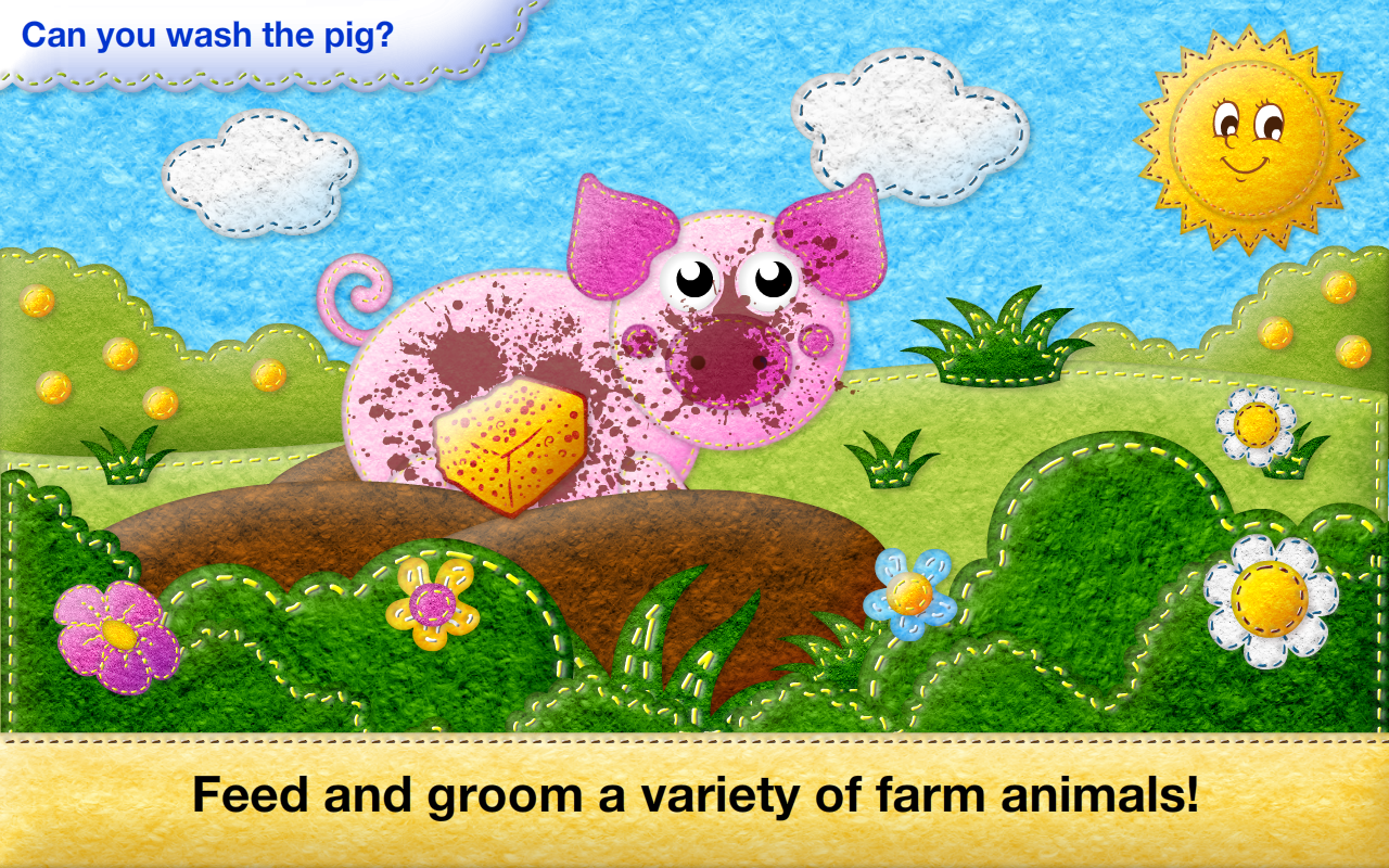Toddler Animals: My First Felt Farm: Educational Games (Baby, Preschool, Kindergarten) by Abby Monkey® Kids Learning Clubhouse
