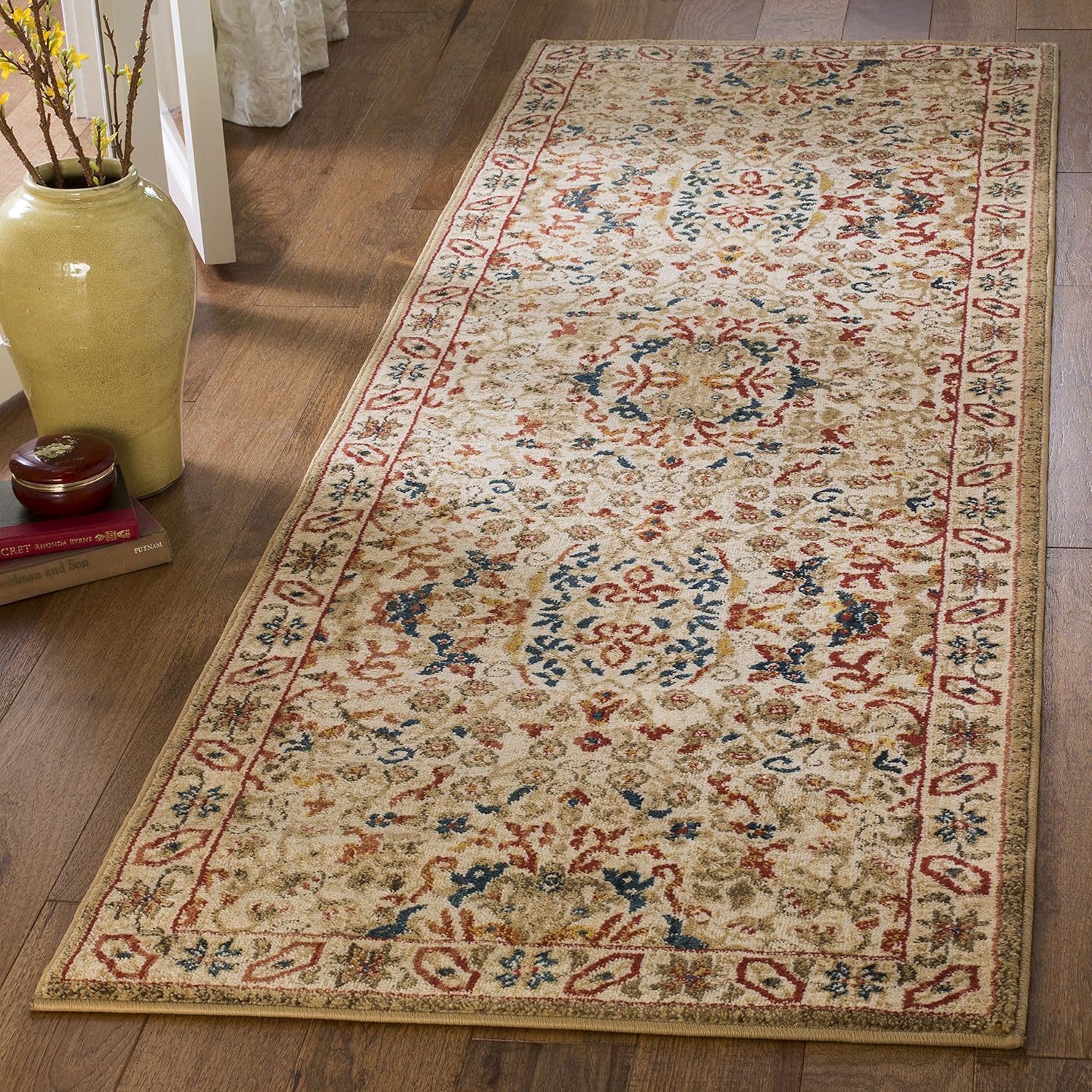 Buy Safavieh Kashan Collection KSN301C Traditional Ivory Area Rug (2'6" x 8') Online at Low