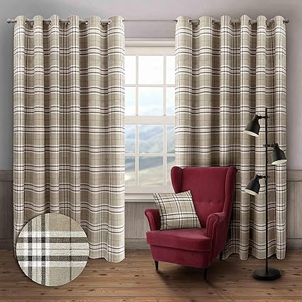 Intimates Home Bedding Store Hugo Tartan Check Stripe Woven Lined