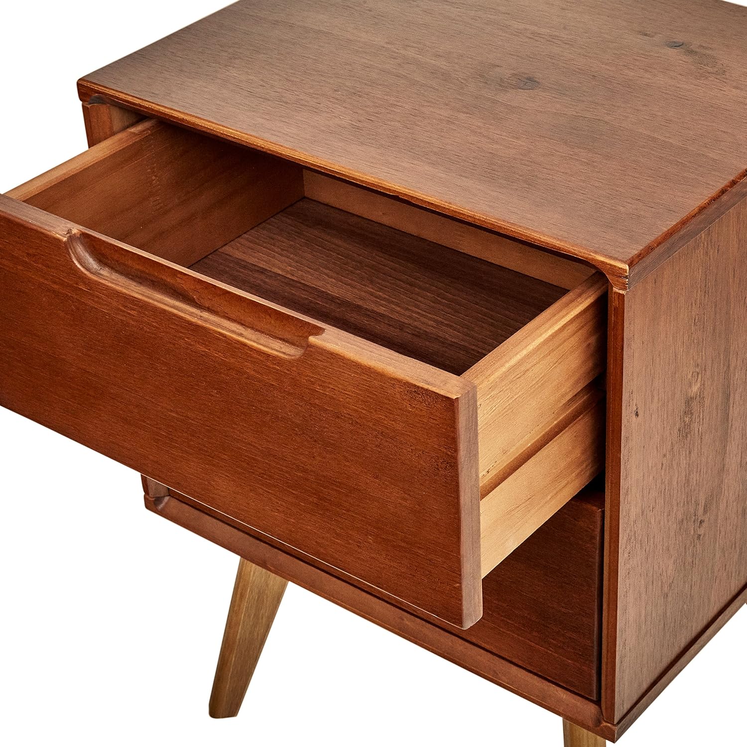  Brand – Rivet Mid-Century Stark 2-Drawer Nightstand, 24"H, Walnut: Kitchen & Dining