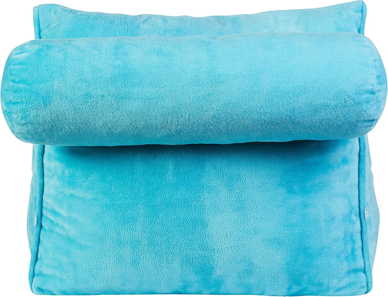 Cheer Collection Wedge Shaped Reading and TV Pillow with Adjustable Neck Pillow, Sky Blue: Home & Kitchen