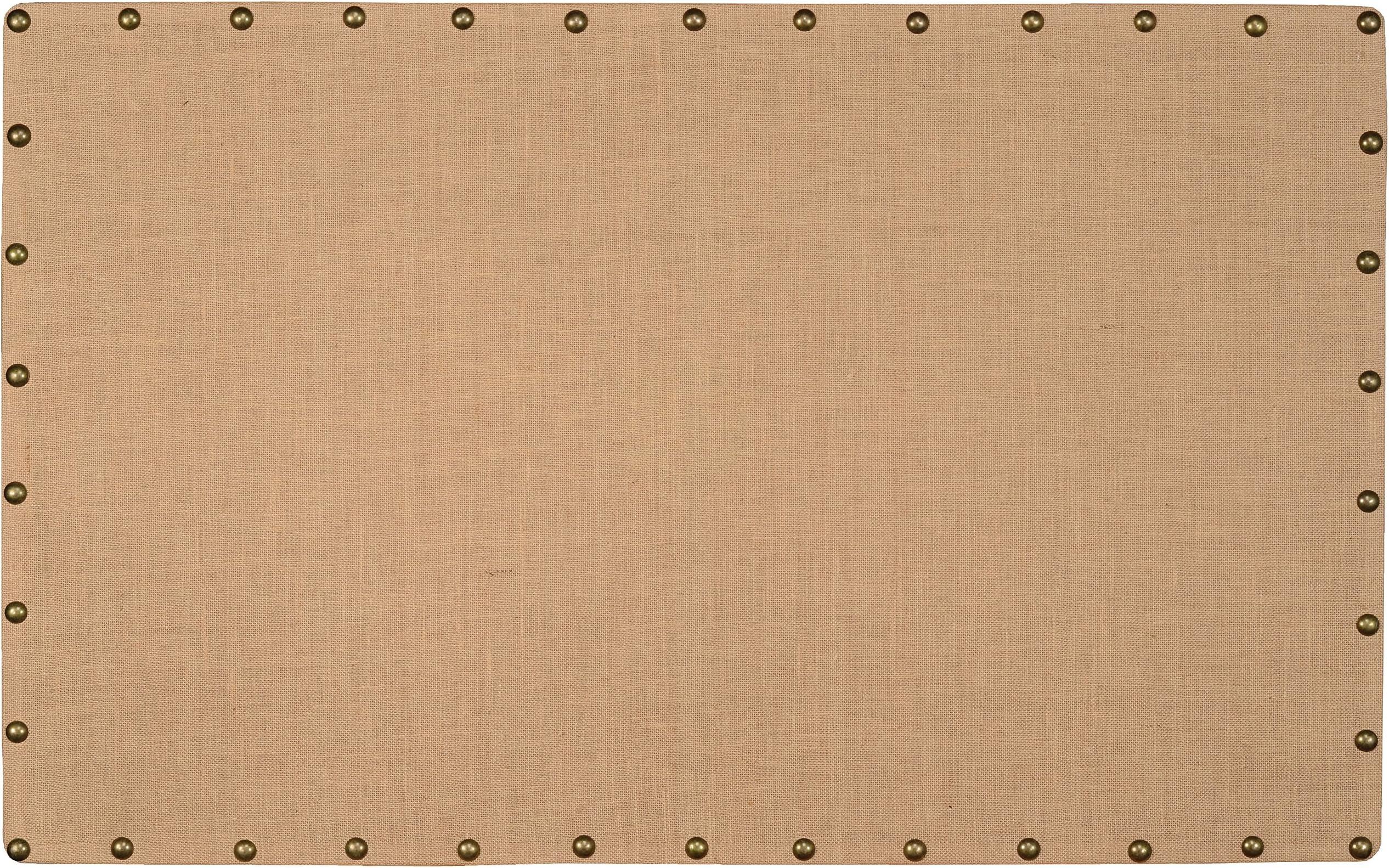 Linon Burlap Nailhead Corkboard - Large
