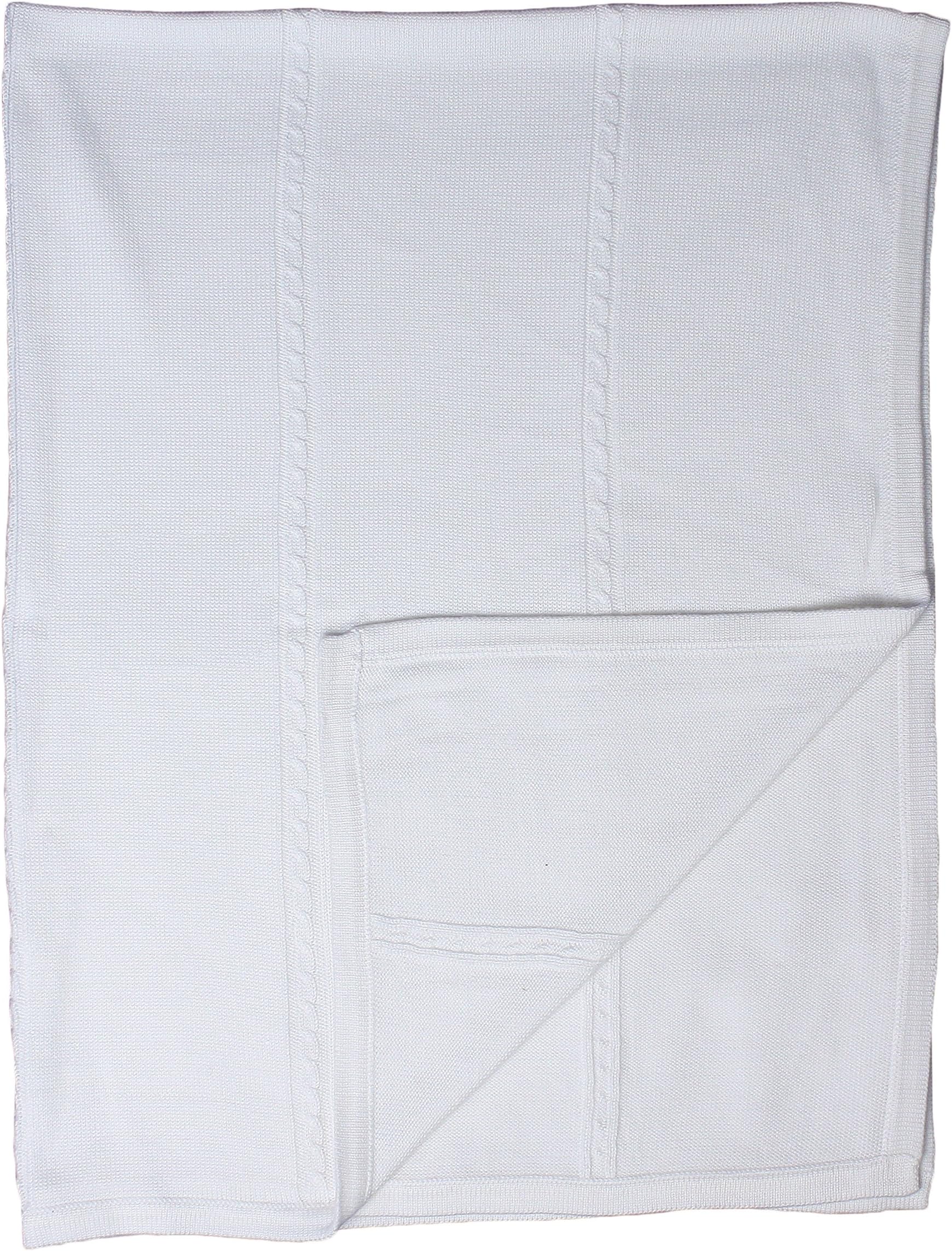 Baby Fancy Christening White Hand Crochet Cotton Shawl or Minky Blanket