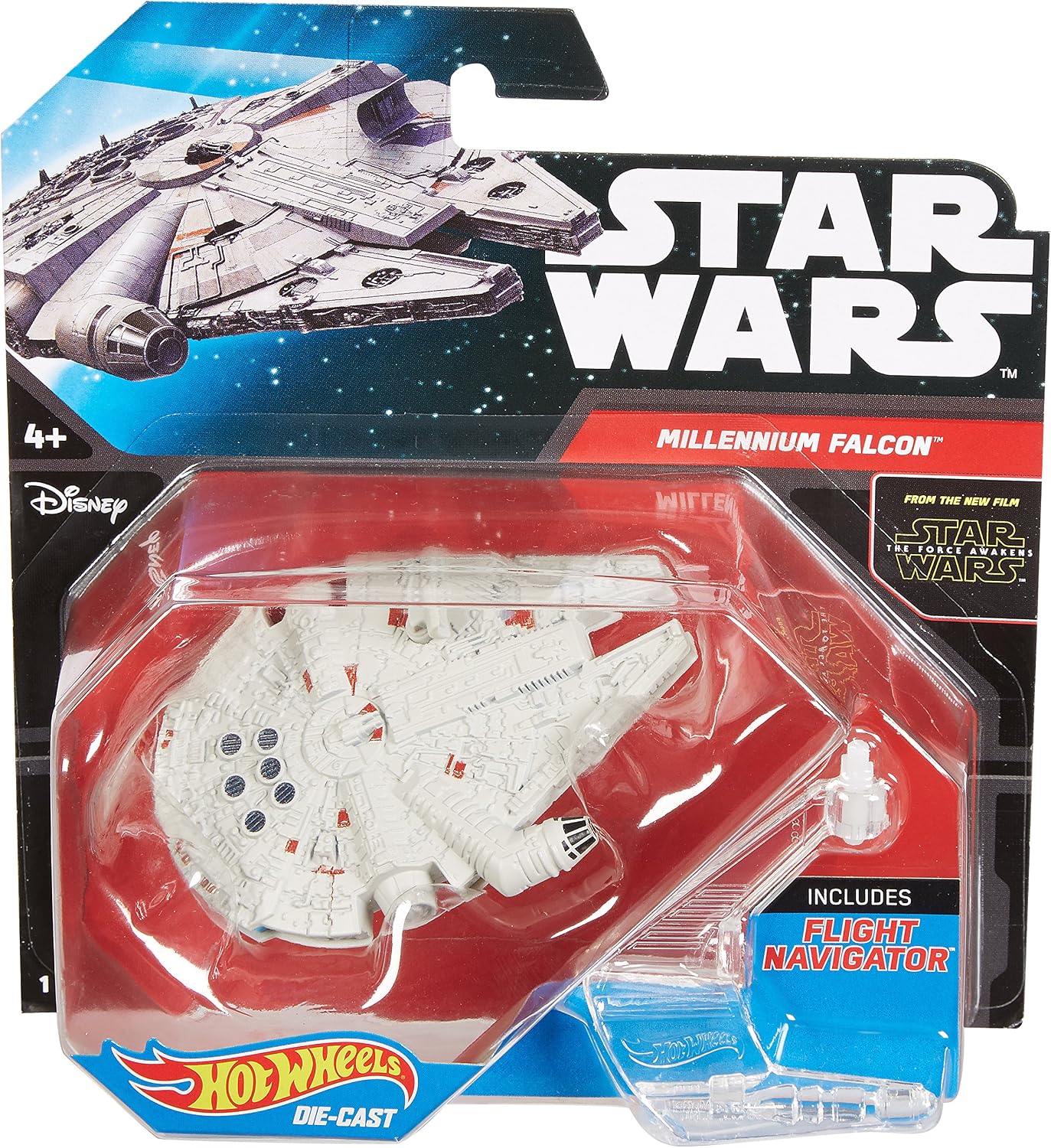 Hot Wheels, Star Wars: The Force Awakens Starship, Millennium Falcon Die-Cast Vehicle, Grey, 5.72 cm x 5.72 cm x 6.35 cm - Image 5