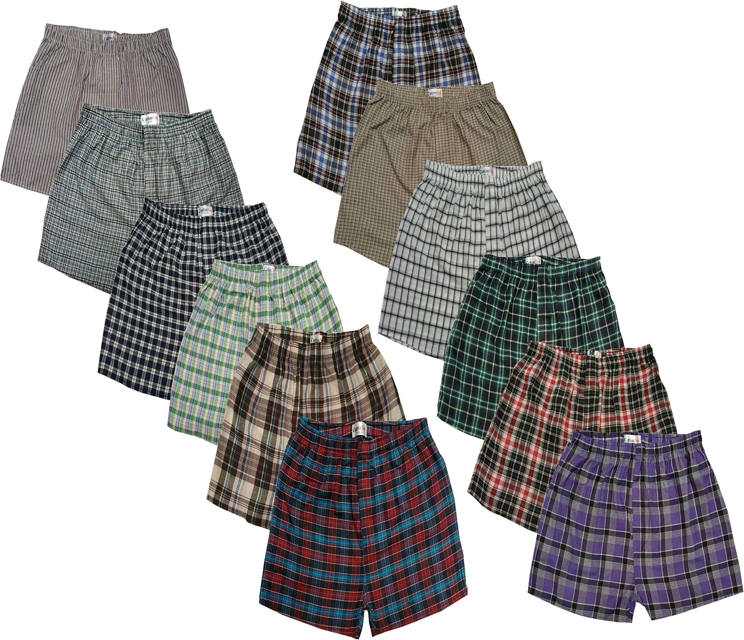 CottonNet Men's Boxer Shorts (12 Pack)