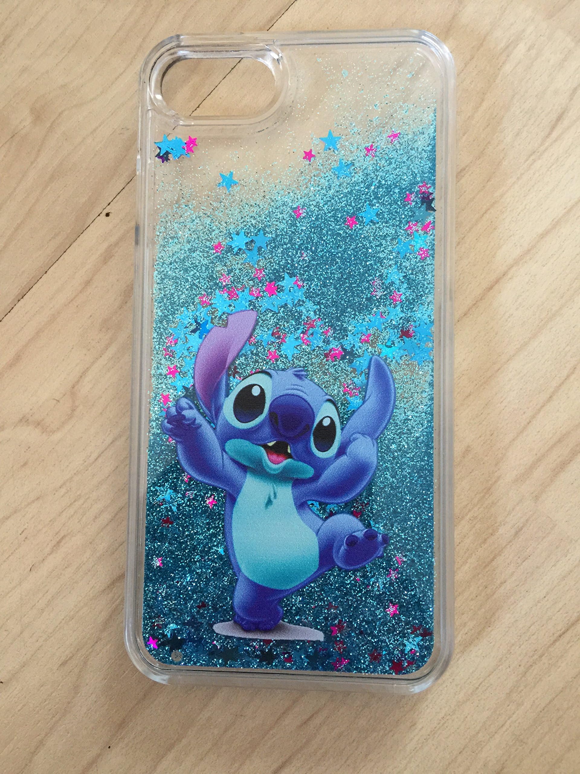 TENKEY iPhone 7, Stitch Bling Sparkle Liquid Glitter Quicksand Case For iPhone 7