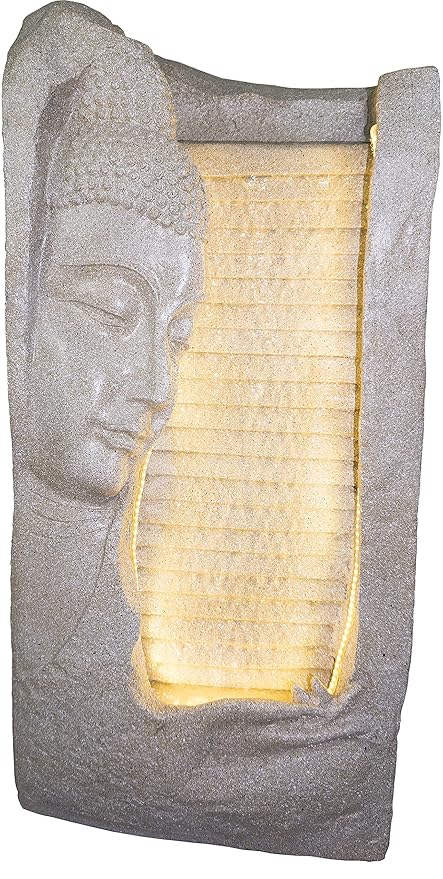Kaarigari Artifacts Side face Lord Buddha Water Fountain for Home D