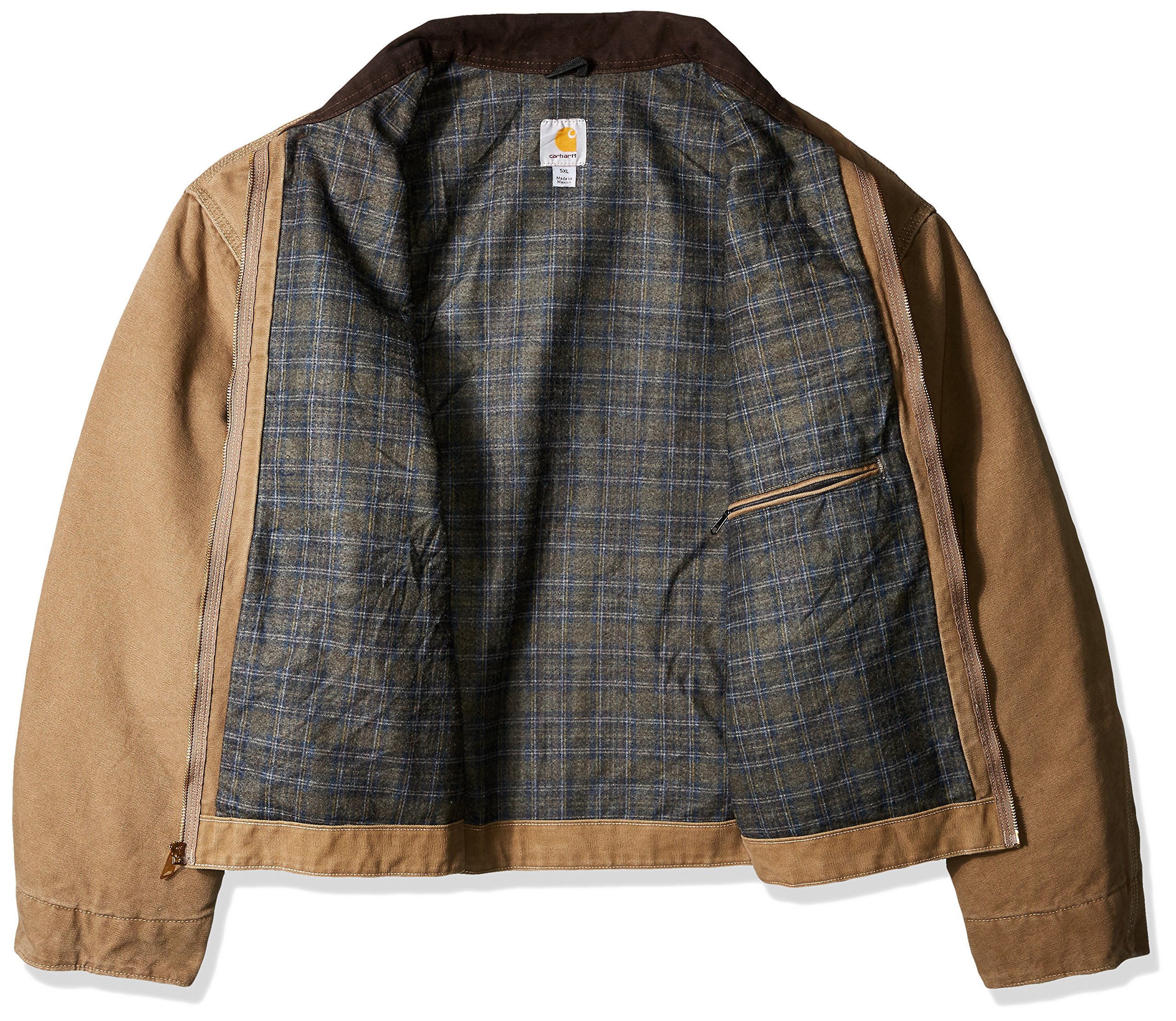 Galleon Carhartt Men's Blanket Lined Sandstone Detroit Jacket J97